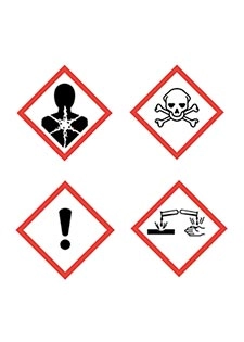 Hazard symbols.