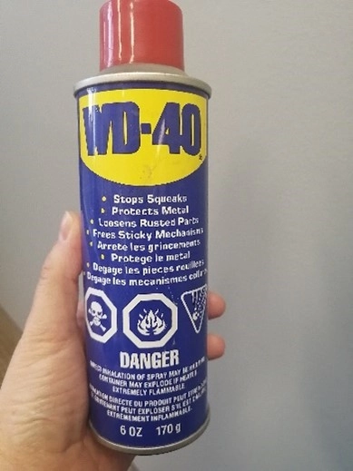 WD-40 consumer product label for chemical product used in the home – Chemscape Safety Technologies