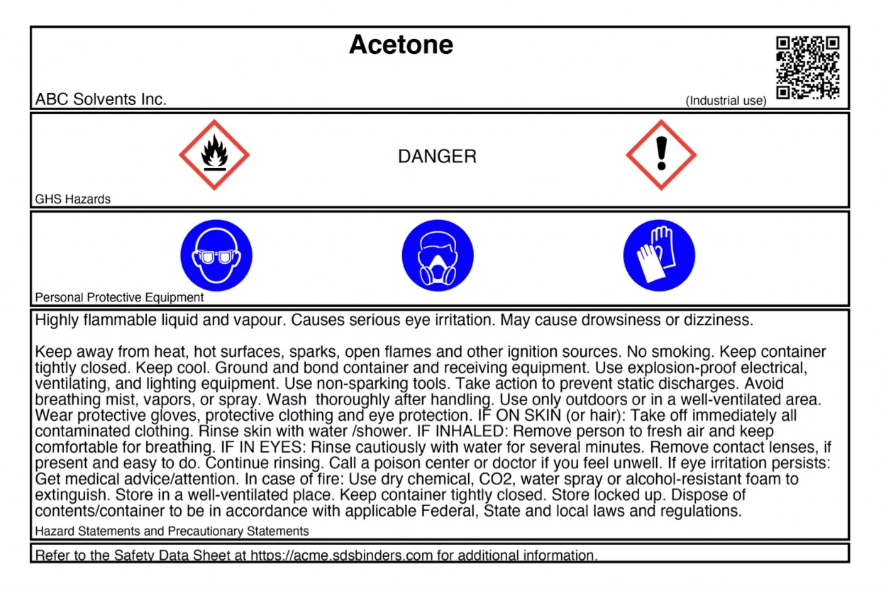 What is a WHMIS workplace label?